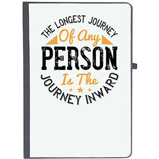                       UDNAG Ruled Notebook Diary 'Yoga | The longest journey of any person is the journey inward 01', [A5 80Pages 80GSM]                                              