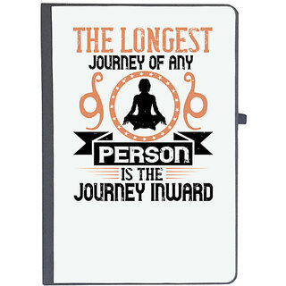                       UDNAG Ruled Notebook Diary 'Yoga | The longest journey of any person is the journey inward', [A5 80Pages 80GSM]                                              