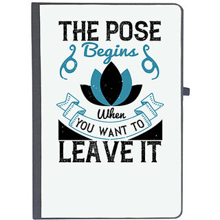                       UDNAG Ruled Notebook Diary 'Yoga | The pose begins when you want to leave it', [A5 80Pages 80GSM]                                              