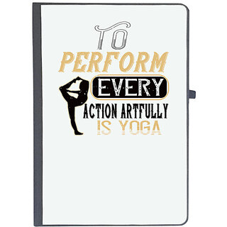                       UDNAG Ruled Notebook Diary 'Yoga | To perform every action artfully is yoga 01', [A5 80Pages 80GSM]                                              
