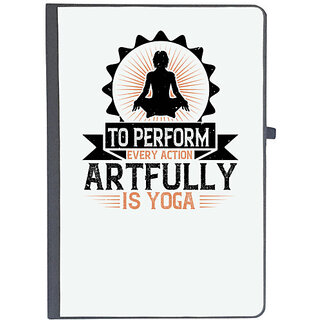                       UDNAG Ruled Notebook Diary 'Yoga | To perform every action artfully is yoga', [A5 80Pages 80GSM]                                              