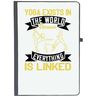                       UDNAG Ruled Notebook Diary 'Yoga | Yoga exists in the world because everything is linked', [A5 80Pages 80GSM]                                              