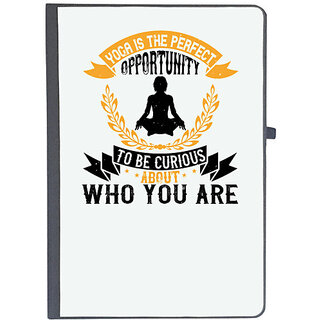                       UDNAG Ruled Notebook Diary 'Yoga | Yoga is the perfect opportunity to be curious about who you are', [A5 80Pages 80GSM]                                              