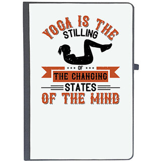                       UDNAG Ruled Notebook Diary 'Yoga | Yoga is the stilling of the changing states of the mind', [A5 80Pages 80GSM]                                              