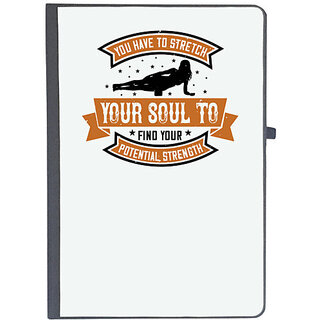                       UDNAG Ruled Notebook Diary 'Yoga | You have to stretch your soul to find your potential strength', [A5 80Pages 80GSM]                                              