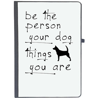                       UDNAG Ruled Notebook Diary 'Dog | Be the person your dog things you are', [A5 80Pages 80GSM]                                              