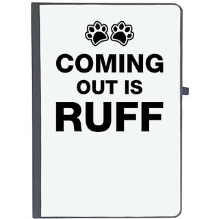                       UDNAG Ruled Notebook Diary 'Dog | Comming out is ruff', [A5 80Pages 80GSM]                                              