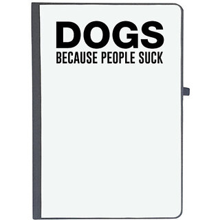                       UDNAG Ruled Notebook Diary 'Dog | Dogs because people suck', [A5 80Pages 80GSM]                                              