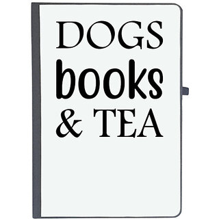                      UDNAG Ruled Notebook Diary 'Dog | Dogs books and tea', [A5 80Pages 80GSM]                                              