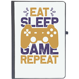                       UDNAG Ruled Notebook Diary 'Gaming | Eat sleep Game repeat', [A5 80Pages 80GSM]                                              