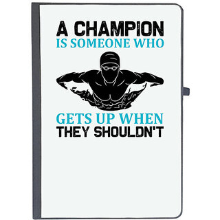                       UDNAG Ruled Notebook Diary 'Gaming | A champion is someone who gets u when they shouldn't', [A5 80Pages 80GSM]                                              