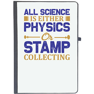                       UDNAG Ruled Notebook Diary 'Science | All science is either Physics or stamp collecting', [A5 80Pages 80GSM]                                              
