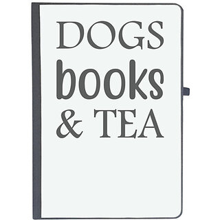                       UDNAG Ruled Notebook Diary 'Dog | Dogs, books and tea', [A5 80Pages 80GSM]                                              
