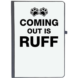                       UDNAG Ruled Notebook Diary 'Dog | Comming out is ruff', [A5 80Pages 80GSM]                                              