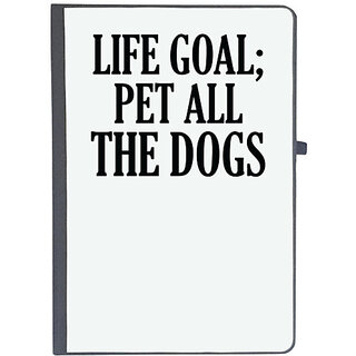                       UDNAG Ruled Notebook Diary 'Dog | Life goal pet all the dogs', [A5 80Pages 80GSM]                                              