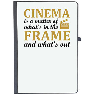                       UDNAG Ruled Notebook Diary 'Television | Cinema is a matter of whats in the frame and whats out', [A5 80Pages 80GSM]                                              