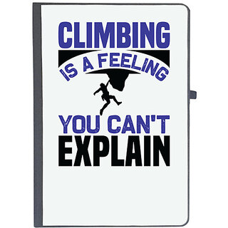                       UDNAG Ruled Notebook Diary 'Climbing | Climbing is a feeling you cant explain', [A5 80Pages 80GSM]                                              