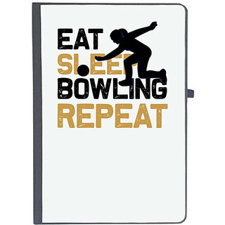                       UDNAG Ruled Notebook Diary 'Bowling | Eat sleep bowling repeat', [A5 80Pages 80GSM]                                              