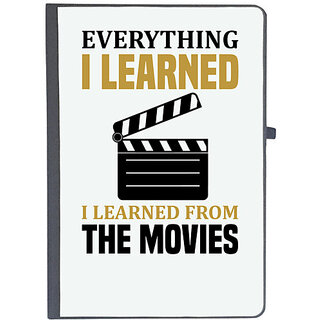                       UDNAG Ruled Notebook Diary 'Television | Everything i learned i leaned from the movies', [A5 80Pages 80GSM]                                              