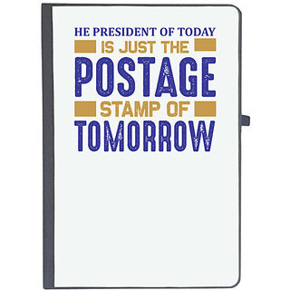                       UDNAG Ruled Notebook Diary 'Stamp | He president of today is just the postage', [A5 80Pages 80GSM]                                              