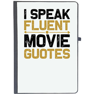                       UDNAG Ruled Notebook Diary 'Television | I speak fluent movie guotes', [A5 80Pages 80GSM]                                              