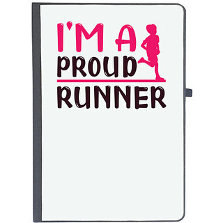                       UDNAG Ruled Notebook Diary 'Running | I'm a proud runner', [A5 80Pages 80GSM]                                              