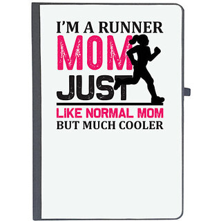                       UDNAG Ruled Notebook Diary 'Running | I'm a runner mom just like normal mom', [A5 80Pages 80GSM]                                              