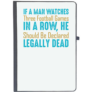                       UDNAG Ruled Notebook Diary 'Gaming | If a man watches three football games', [A5 80Pages 80GSM]                                              