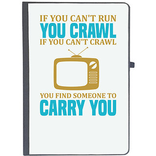                       UDNAG Ruled Notebook Diary 'Running | If you cant run you crawl', [A5 80Pages 80GSM]                                              