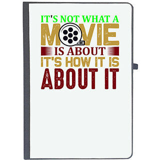                       UDNAG Ruled Notebook Diary 'Television | Its not what a movie is about', [A5 80Pages 80GSM]                                              