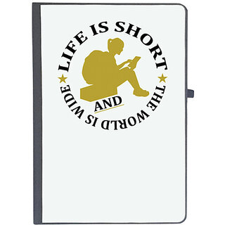                       UDNAG Ruled Notebook Diary 'Reading | Life is short', [A5 80Pages 80GSM]                                              