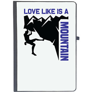                       UDNAG Ruled Notebook Diary 'Climbing | Love like is mountain', [A5 80Pages 80GSM]                                              