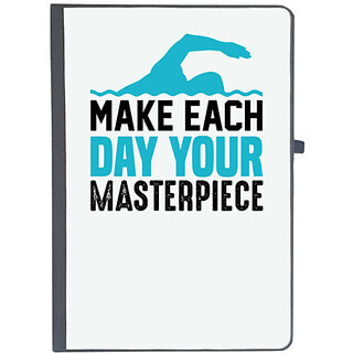                       UDNAG Ruled Notebook Diary 'swimming | Make each day your masterpiece', [A5 80Pages 80GSM]                                              