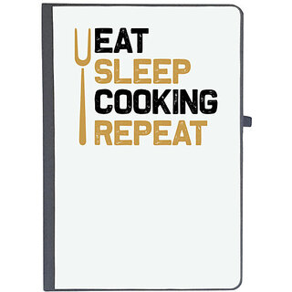                       UDNAG Ruled Notebook Diary 'Cooking | Eat sleep cooking repeat', [A5 80Pages 80GSM]                                              