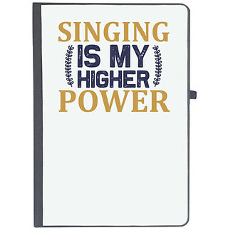                       UDNAG Ruled Notebook Diary 'Singing | Singing is my higher power', [A5 80Pages 80GSM]                                              