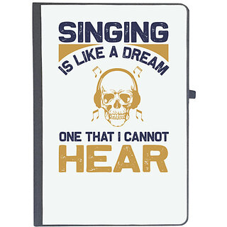                       UDNAG Ruled Notebook Diary 'Singing | Singing is like a dream', [A5 80Pages 80GSM]                                              