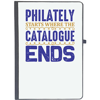                       UDNAG Ruled Notebook Diary 'Reading | Philately starts where the catalogue ends', [A5 80Pages 80GSM]                                              
