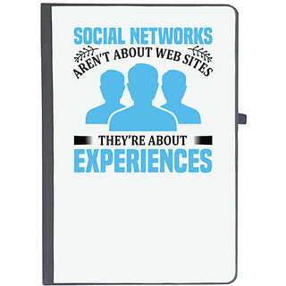                       UDNAG Ruled Notebook Diary 'Television | Social networks experiences', [A5 80Pages 80GSM]                                              
