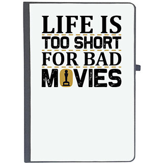                       UDNAG Ruled Notebook Diary 'Television | Life is too short for bad', [A5 80Pages 80GSM]                                              