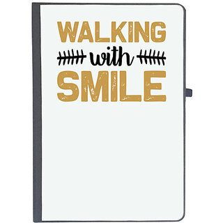                       UDNAG Ruled Notebook Diary 'walking | Walking with smile', [A5 80Pages 80GSM]                                              