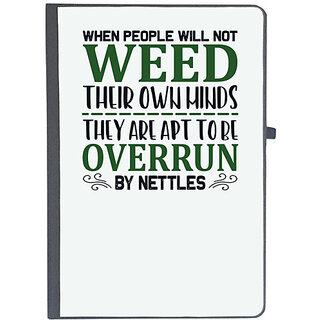                       UDNAG Ruled Notebook Diary 'Gardening | When people will not weed their own winds', [A5 80Pages 80GSM]                                              