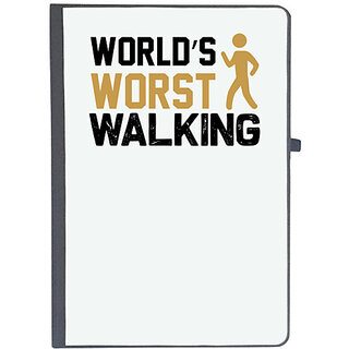                       UDNAG Ruled Notebook Diary 'walking | Worlds worst walking', [A5 80Pages 80GSM]                                              