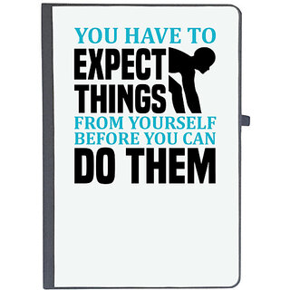                       UDNAG Ruled Notebook Diary 'Running | You have to expect things from yourself', [A5 80Pages 80GSM]                                              