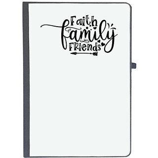                       UDNAG Ruled Notebook Diary 'Family | Faith Family Friends', [A5 80Pages 80GSM]                                              