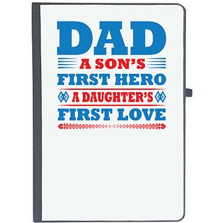                       UDNAG Ruled Notebook Diary 'Fathers Day | DAD a sons first hero and daughters first love', [A5 80Pages 80GSM]                                              