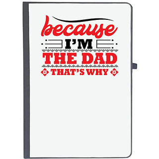                      UDNAG Ruled Notebook Diary 'Fathers Day | Because i am the Dad thats why', [A5 80Pages 80GSM]                                              