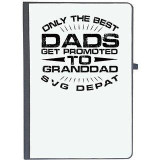                       UDNAG Ruled Notebook Diary 'Fathers Day | Only the best gets promoted to granddad', [A5 80Pages 80GSM]                                              