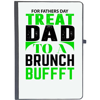                       UDNAG Ruled Notebook Diary 'Fathers Day | Treat dad to brunch buffft', [A5 80Pages 80GSM]                                              