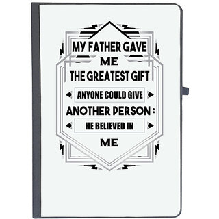                       UDNAG Ruled Notebook Diary 'Fathers Day | My Father gave me the greatest gift', [A5 80Pages 80GSM]                                              