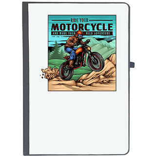                       UDNAG Ruled Notebook Diary 'Riding | Mountain Ride File', [A5 80Pages 80GSM]                                              
